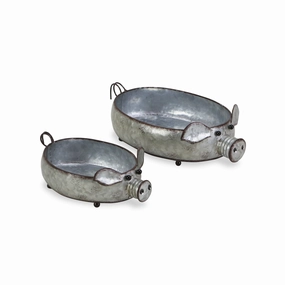5596-2 - Dottie Piglet Planters,flowerpot set decor