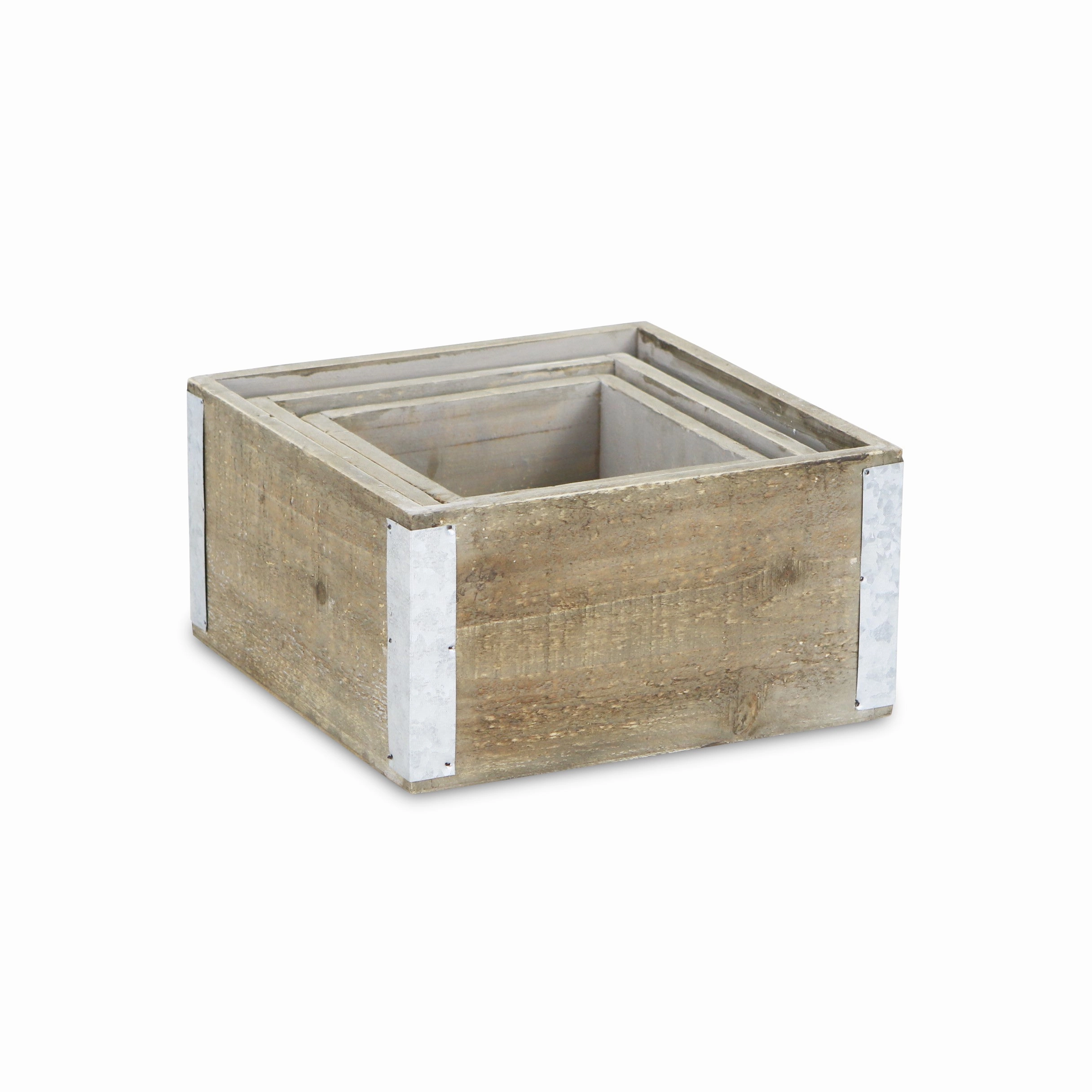 5634-3 - Samil Square Wooden Crates