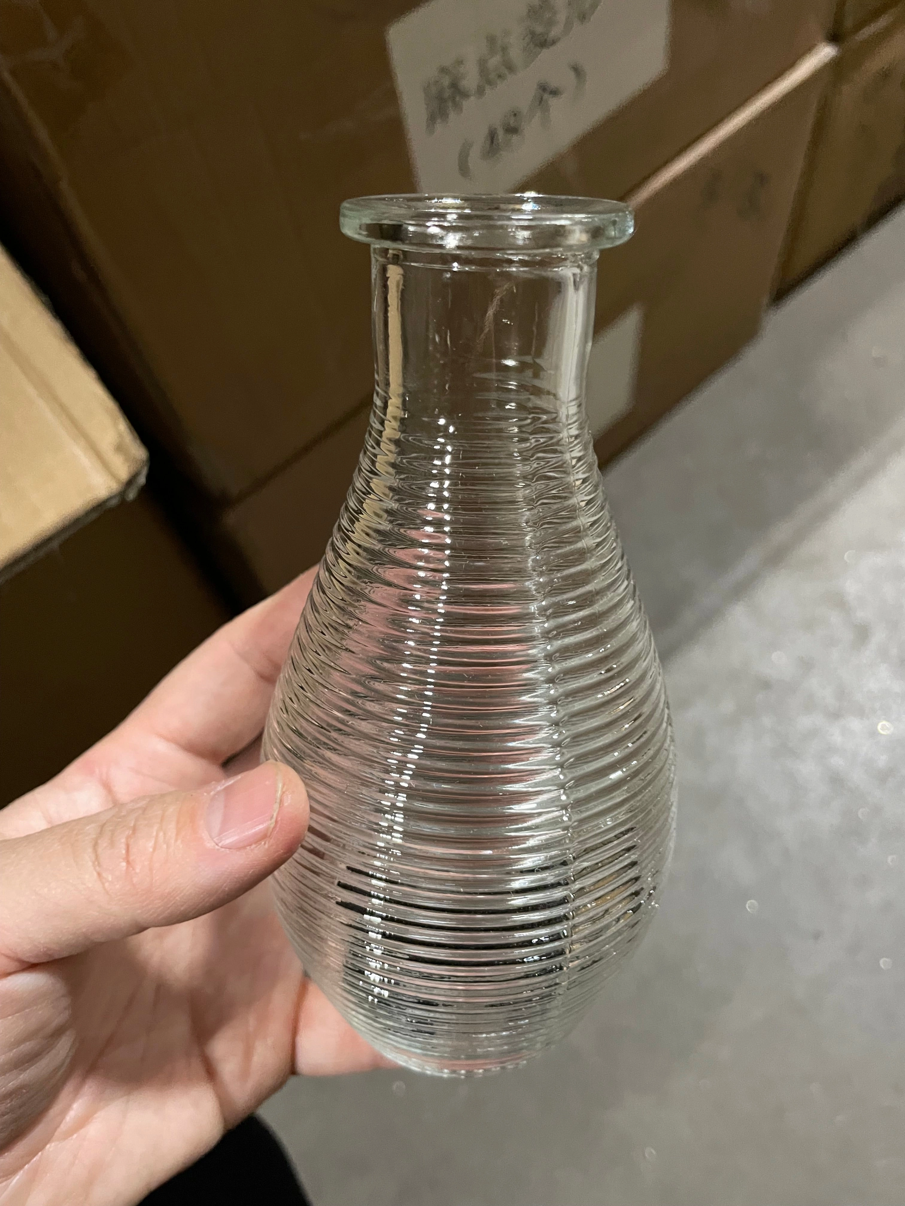 5.5 melon Bud Vase Small vase new horizontal stripe line