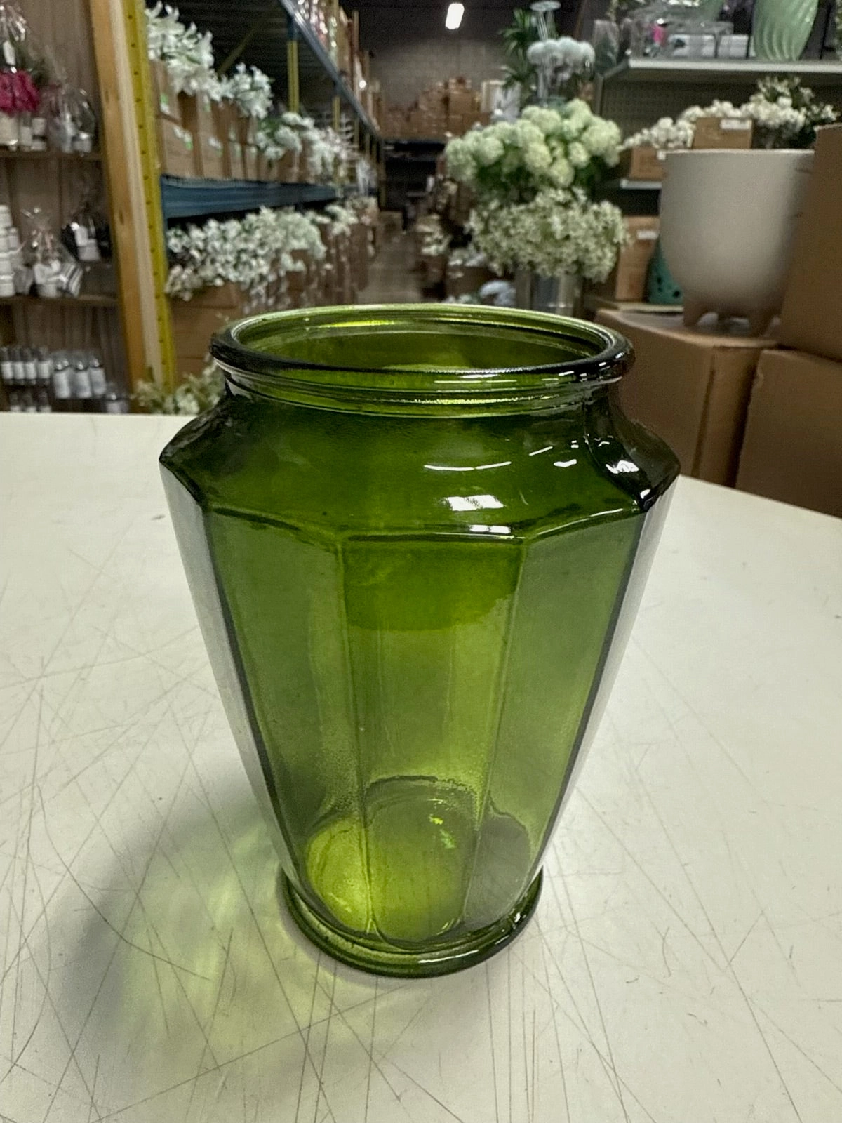 5.6 Green Vase Glass clearance