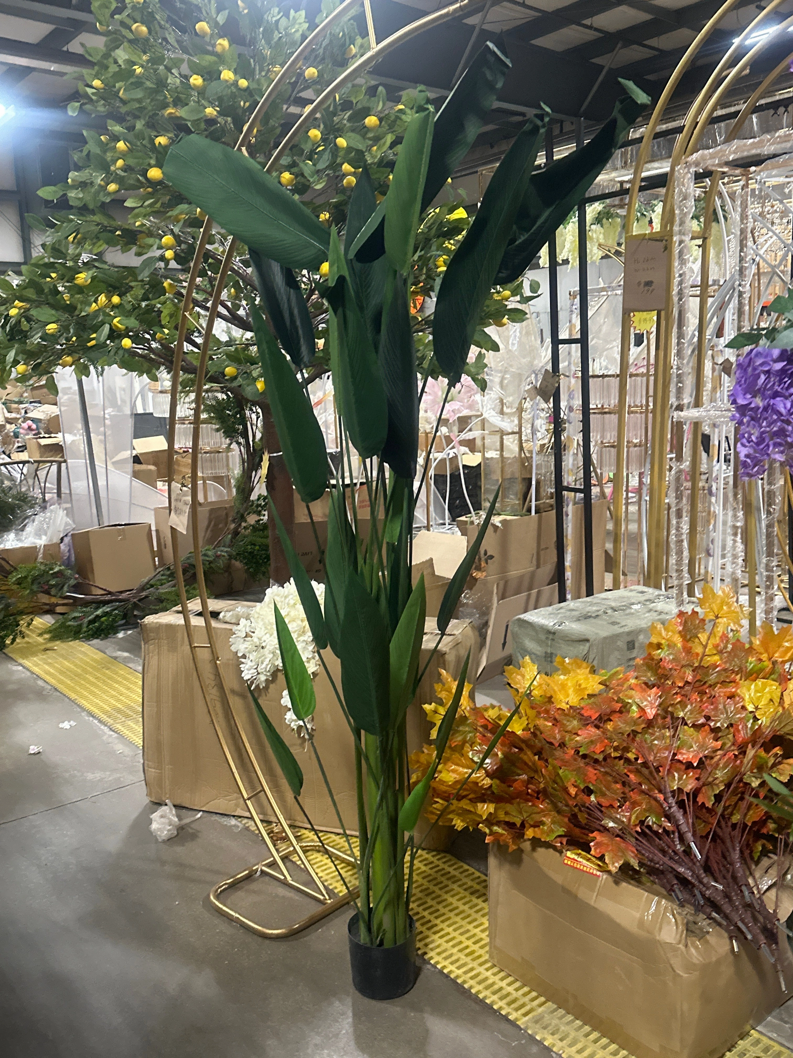 5 feet birds of paradise Tree in a pot #XDJ1313-5-20L artificial flower bouquet  