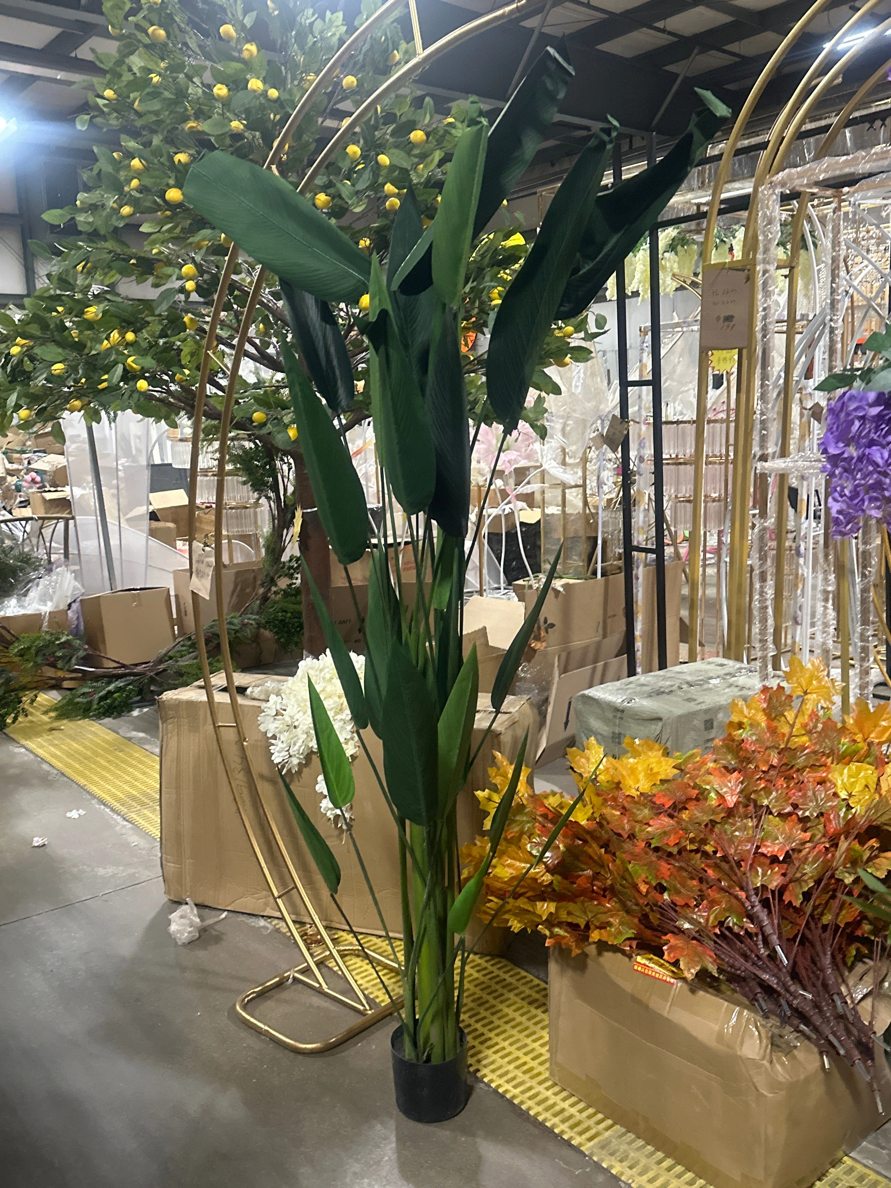 5 feet birds of paradise Tree in a pot #XDJ1313-5-20L artificial flower bouquet  