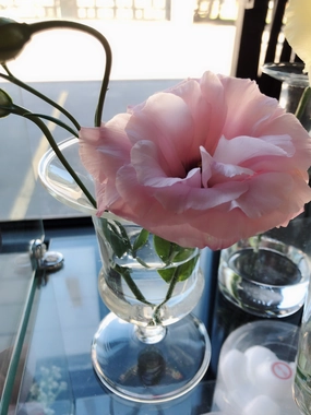 5 lamp work Small bud Glass Vase urn shape,aesthetic flower vase