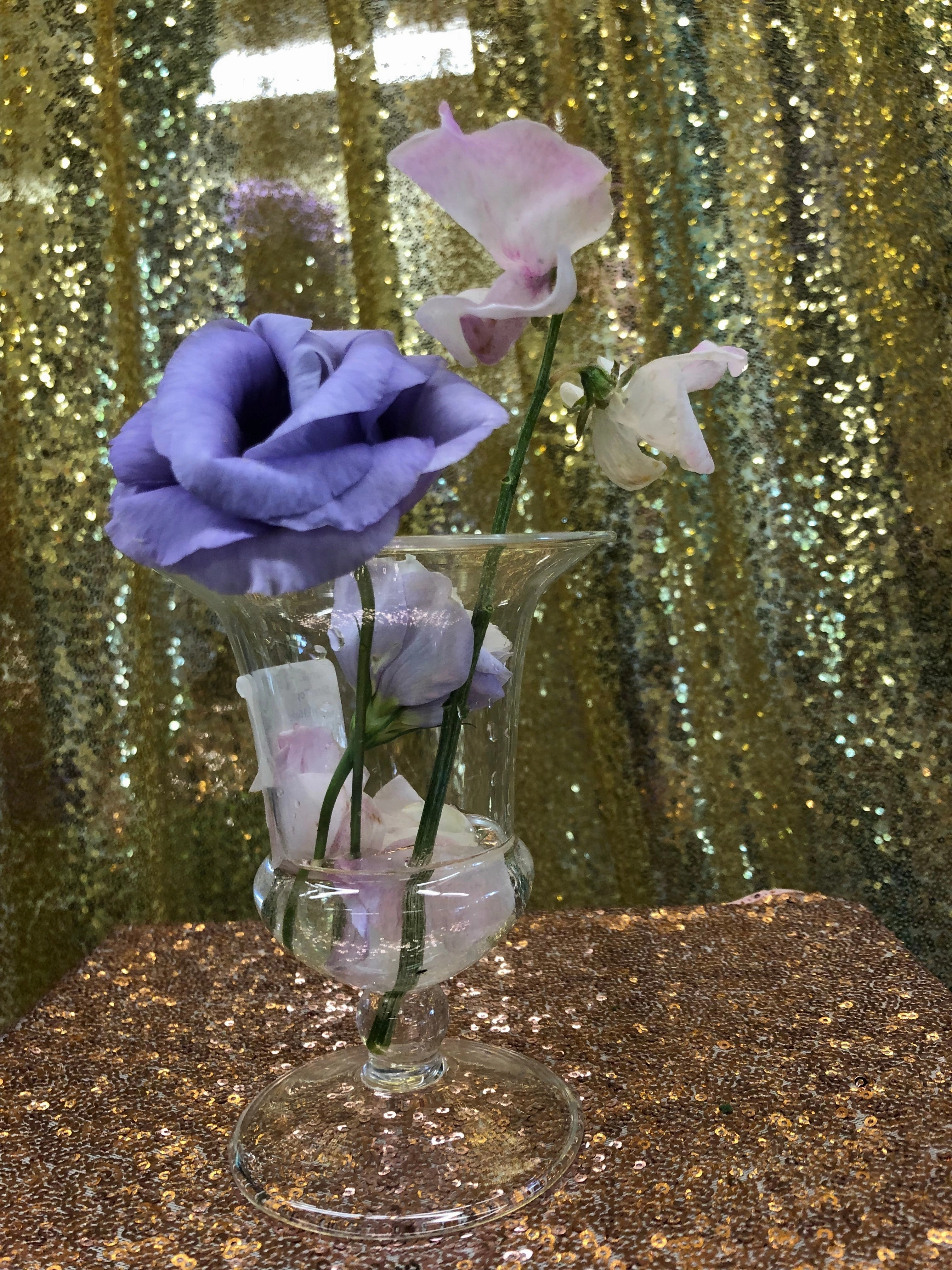 5 lamp work Small bud Glass Vase urn shape