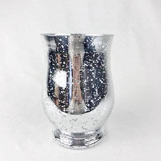 5" x 8" Silver mercury hurricane glass