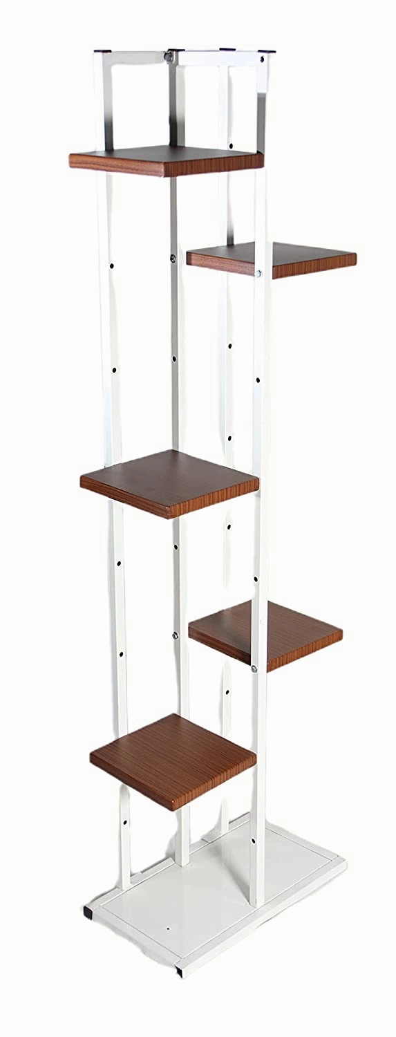 5 Tier Metal Planter Stand (Wooden Finish)