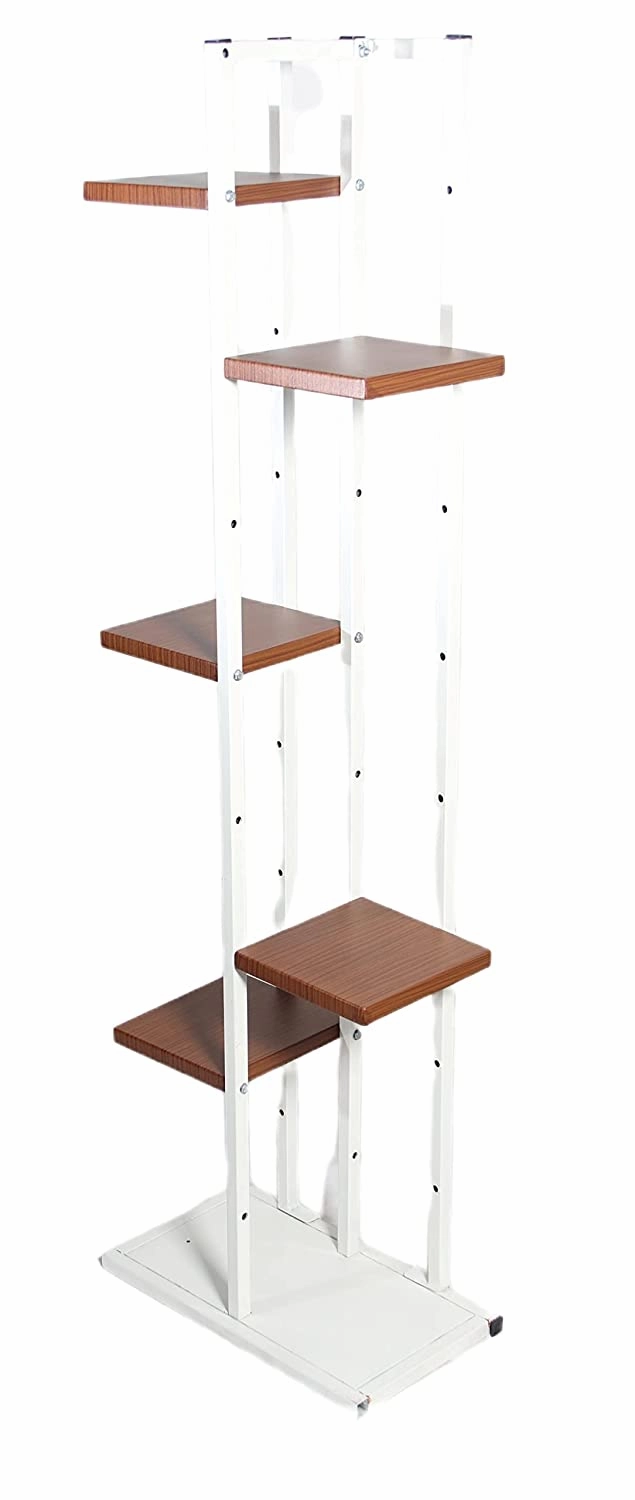5 Tier Metal Planter Stand (Wooden Finish)