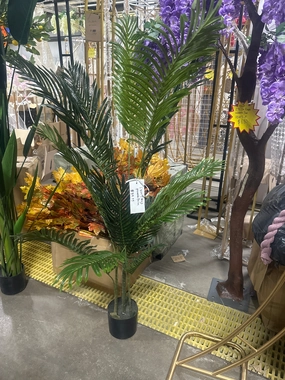 5feet Phoenix Palm Tree in a pot #14L realistic flower bouquet  