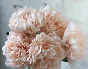 5xJumbo Peonies (Pink center) JUM2 artificial flower bouquet  