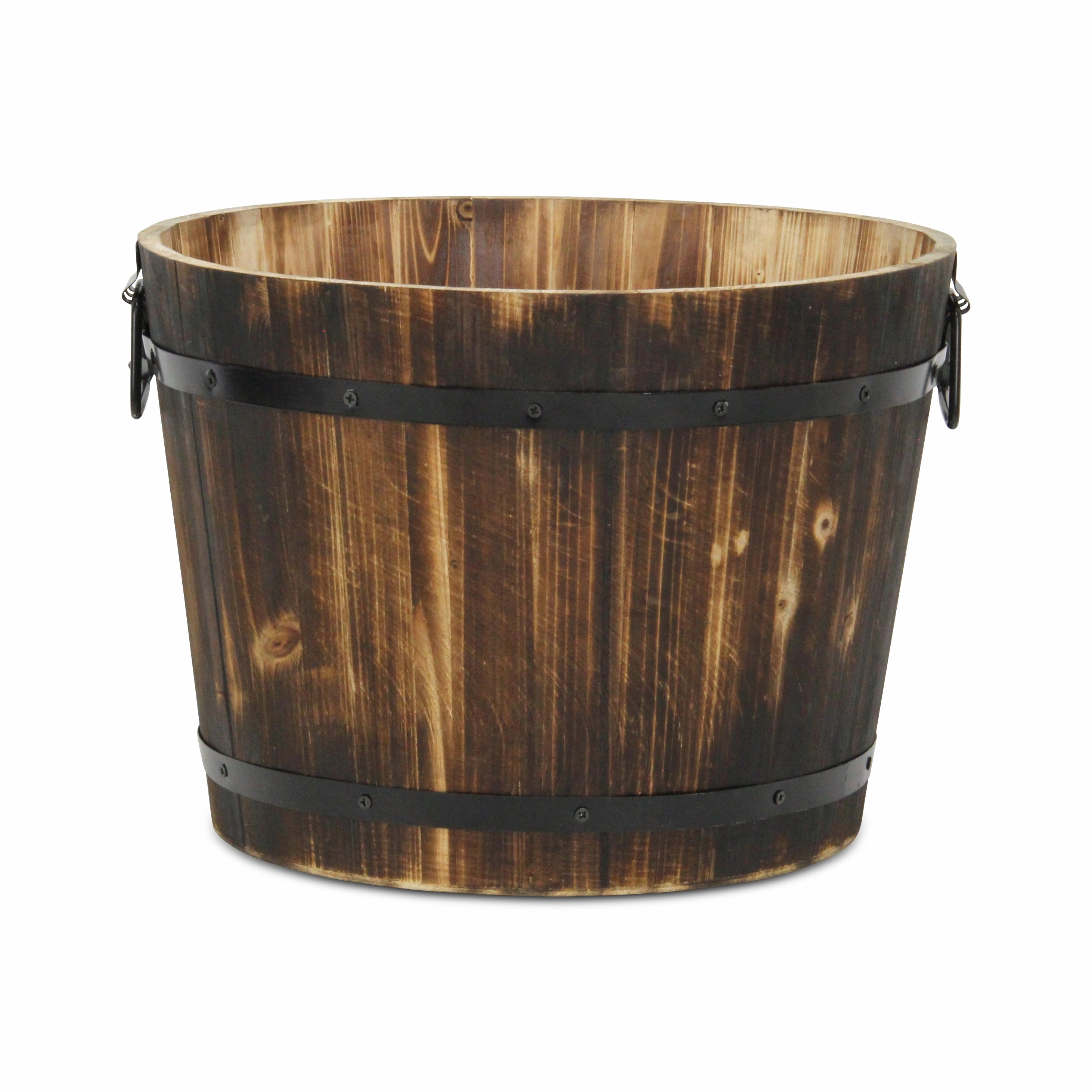 6075BR-M - Mariva Dark Brown Bucket - Medium,flowerpot set decor