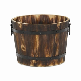 6075BR-S - Mariva Dark Brown Bucket - Small,flowerpot set decor