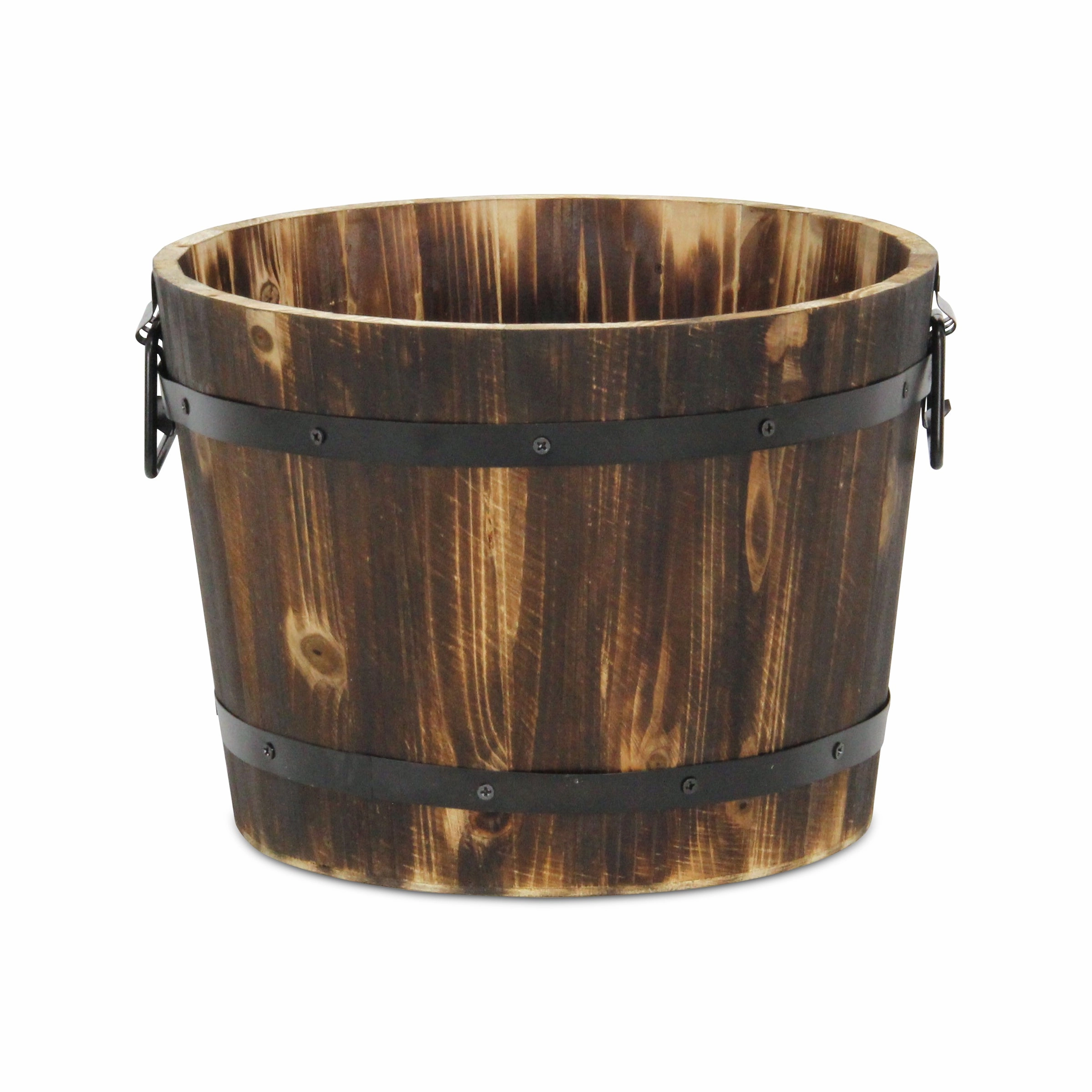 6075BR-S - Mariva Dark Brown Bucket - Small,flowerpot set decor