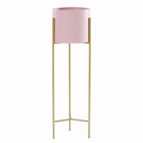 60cm Gold & Pink Metal Plant Stand,plant shelf accessories