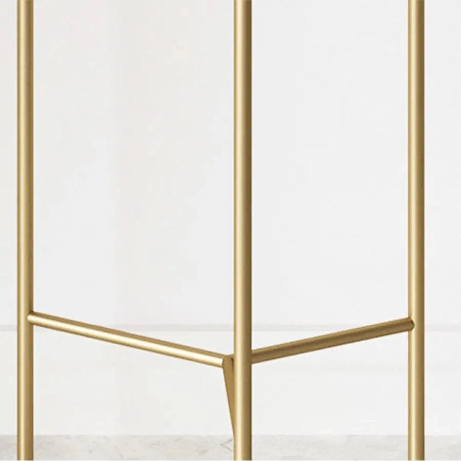 60cm Gold & Pink Metal Plant Stand