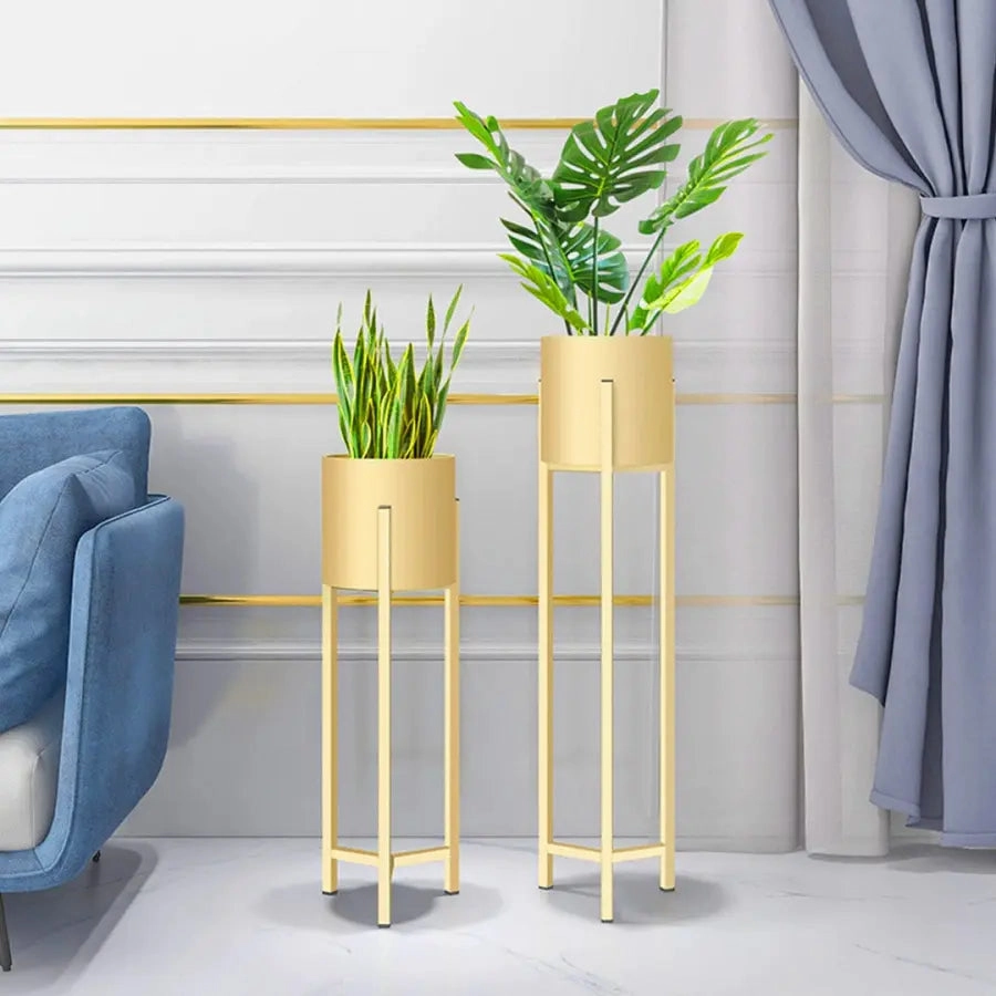 60cm Gold Metal Plant Stand