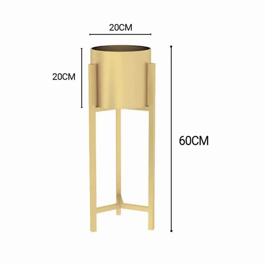 60cm Gold Metal Plant Stand
