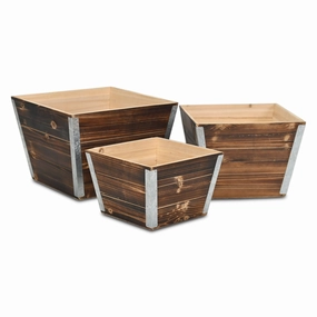 6163BR - Cavorn Tapered Planter Bucket,flowerpot set decor