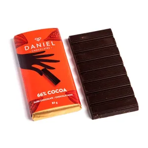 66% Cocoa Dark Chocolate Bar, 85g,faux bloom stem 
