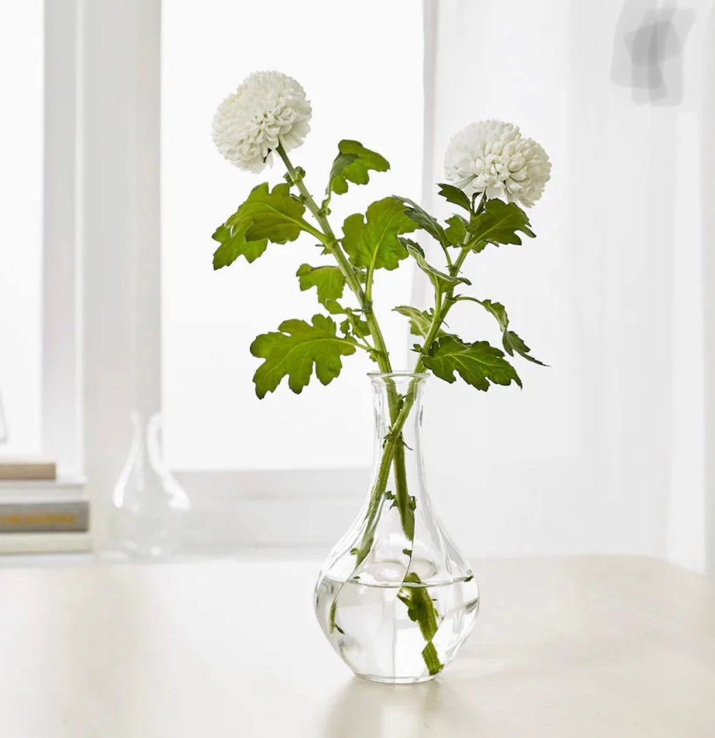 6.5 Tall Clear Bud Vase Glass,aesthetic flower vase