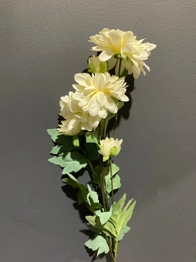 6 head Vintage Champagne Dahlia spray realistic flower bouquet  
