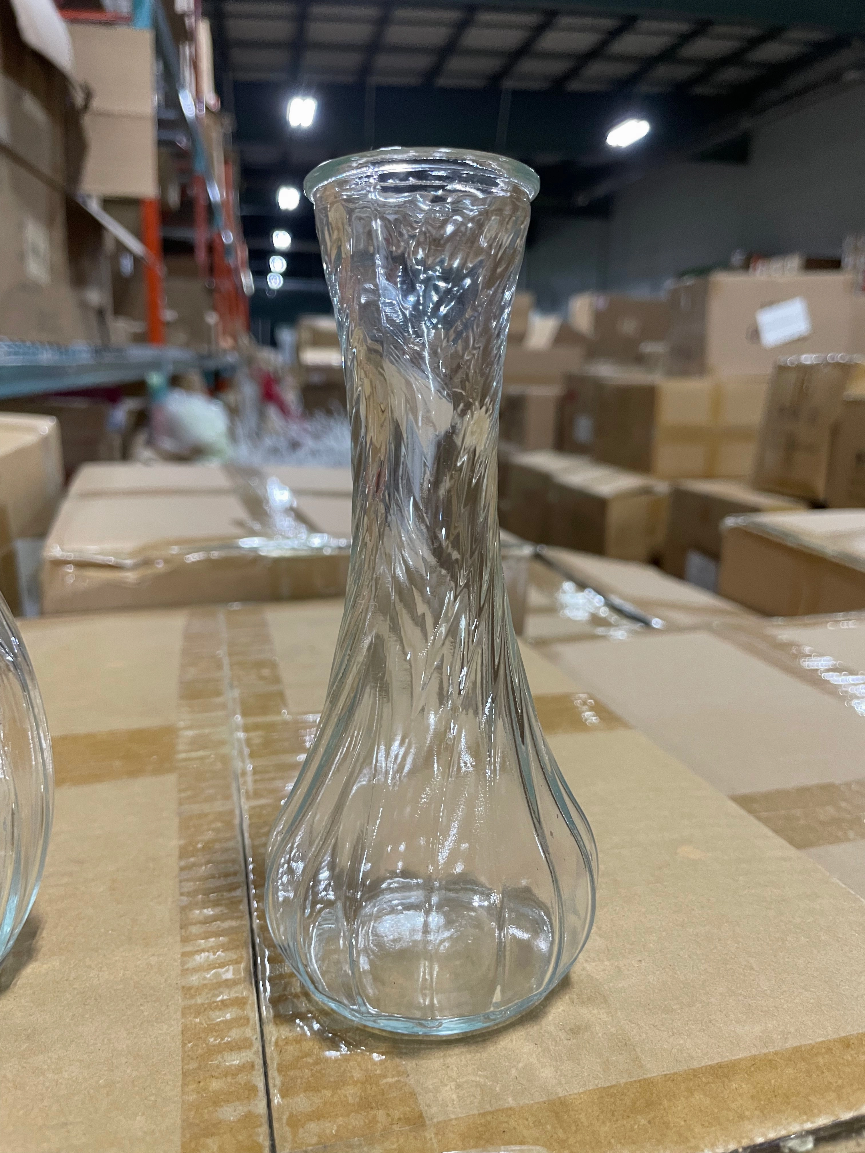 6 twist Bud Vase Small vase new,aesthetic flower vase