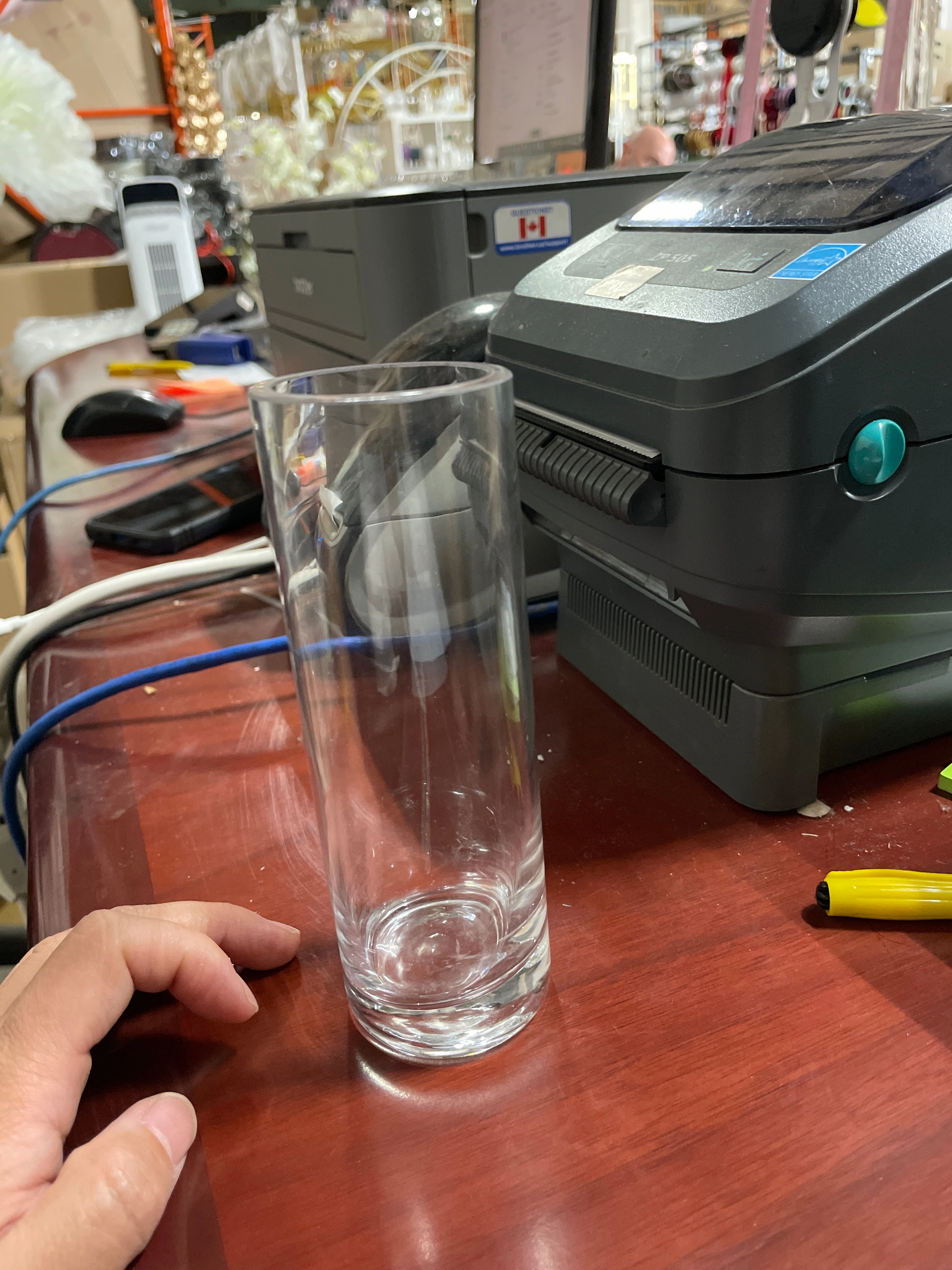 6Hx2"D Clear Cylinder Vase MV054-15