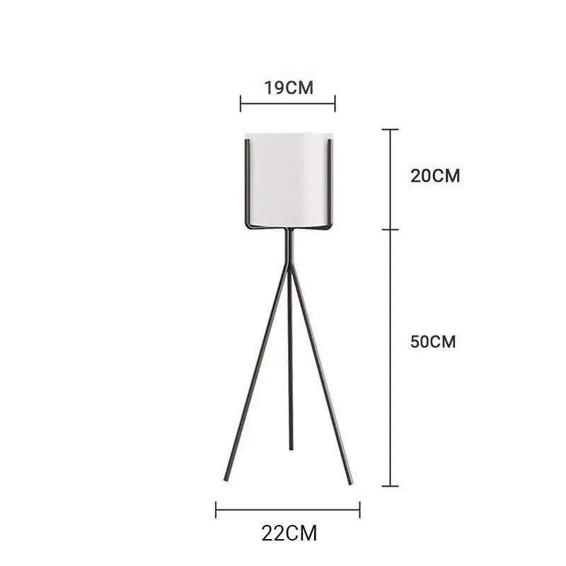 70cm Black & White Tripod Plant Stand