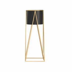 70cm Gold & Black Metal Plant Stand,plant shelf accessories