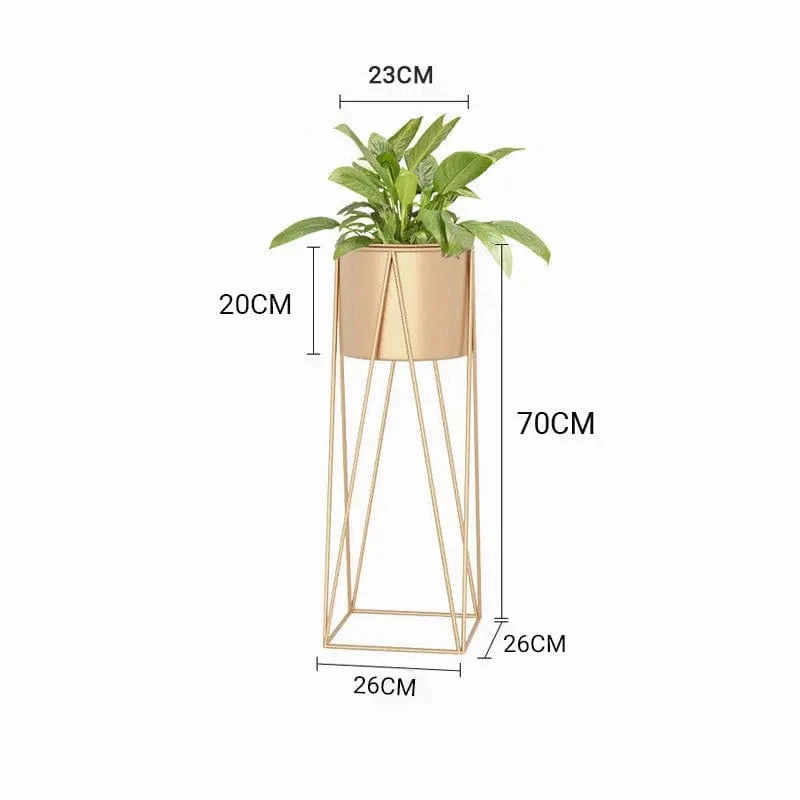 70cm Gold Metal Plant Stand