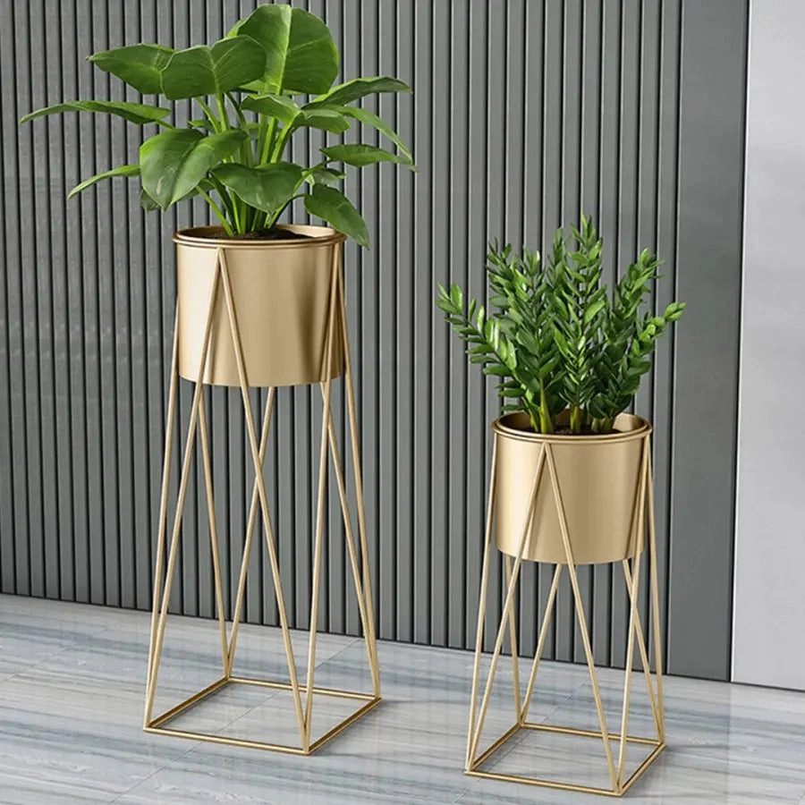 70cm Gold Metal Plant Stand