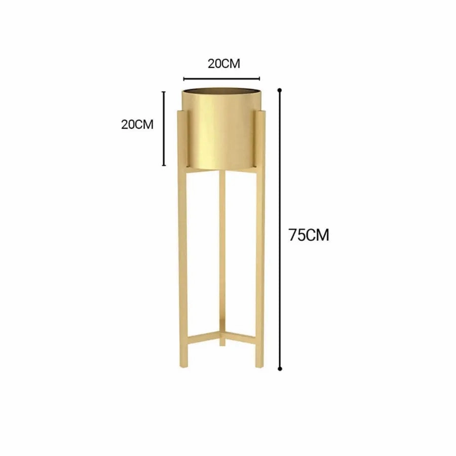 75cm Gold Metal Plant Stand