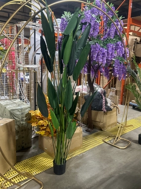 7 feet birds of paradise Tree in a pot #XDJ1313-7-32L realistic flower bouquet  