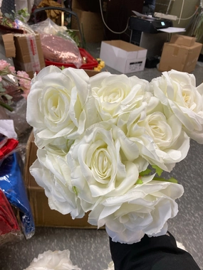 7 head Cream Sweet Rose Artificial flower realistic flower bouquet  