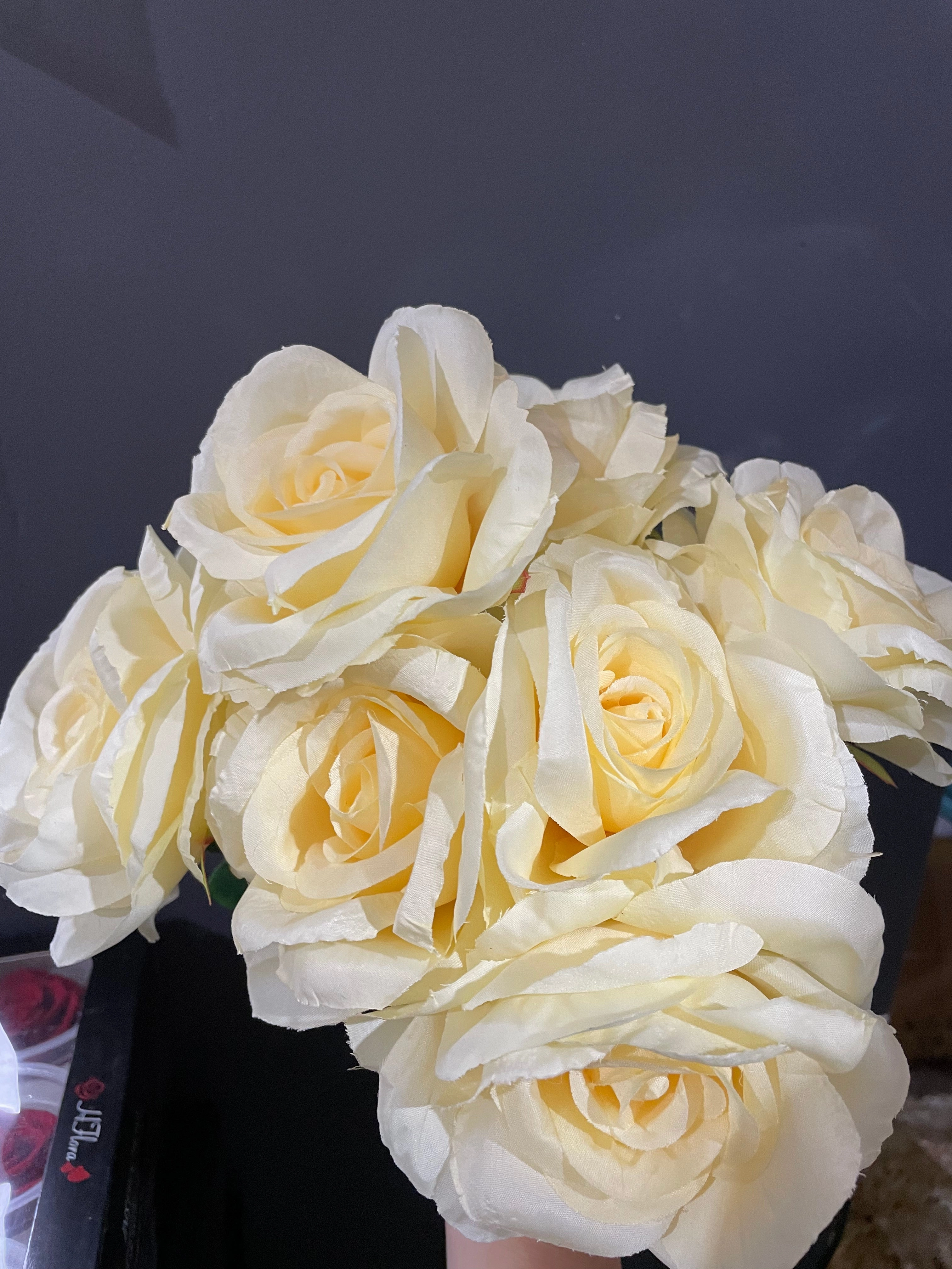 7 head light yellow Sweet Rose Artificial flower artificial flower bouquet  