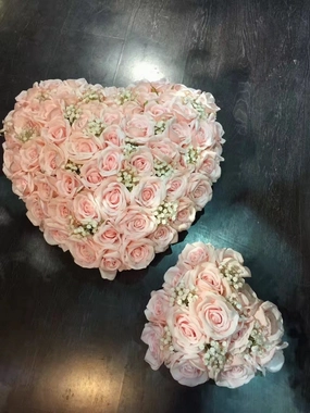 7 head Pink Sweet Rose artificial flower artificial flower bouquet  