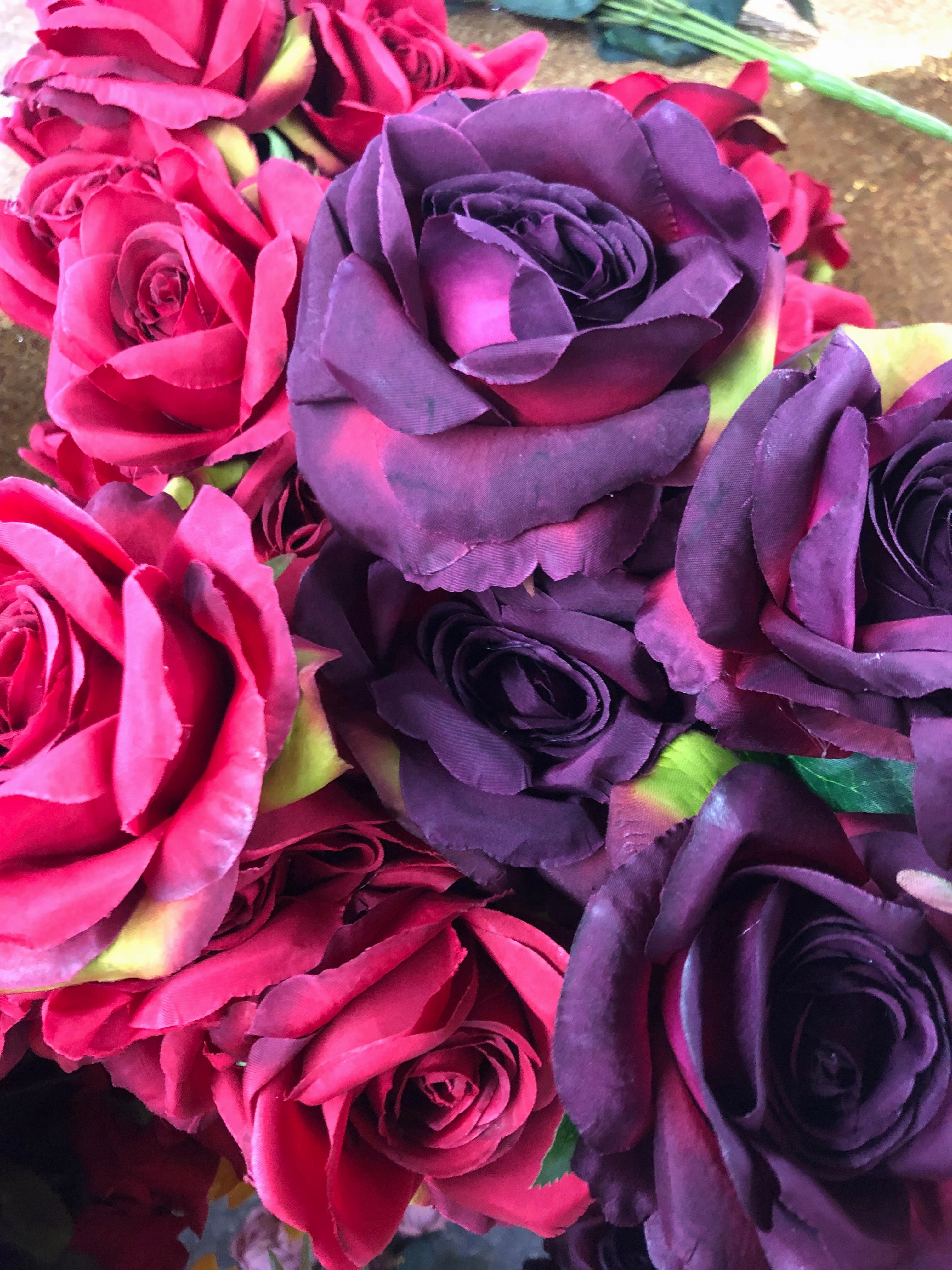 7 head Red Sweet Rose Artificial flower
