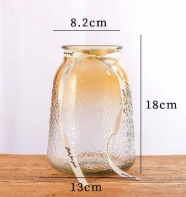 7 Small Amber Bud Vase Glass with narrow neck,aesthetic flower vase