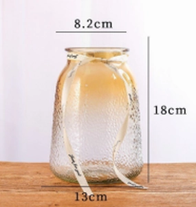 7 Small Amber Bud Vase Glass with narrow neck,aesthetic flower vase