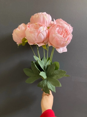 7x Peonies bunch Pink povoine realistic flower bouquet  