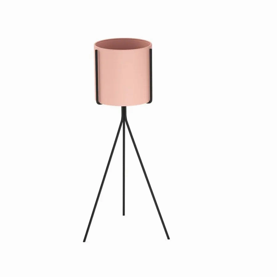 80cm Tripod Black & Pink Plant Stand
