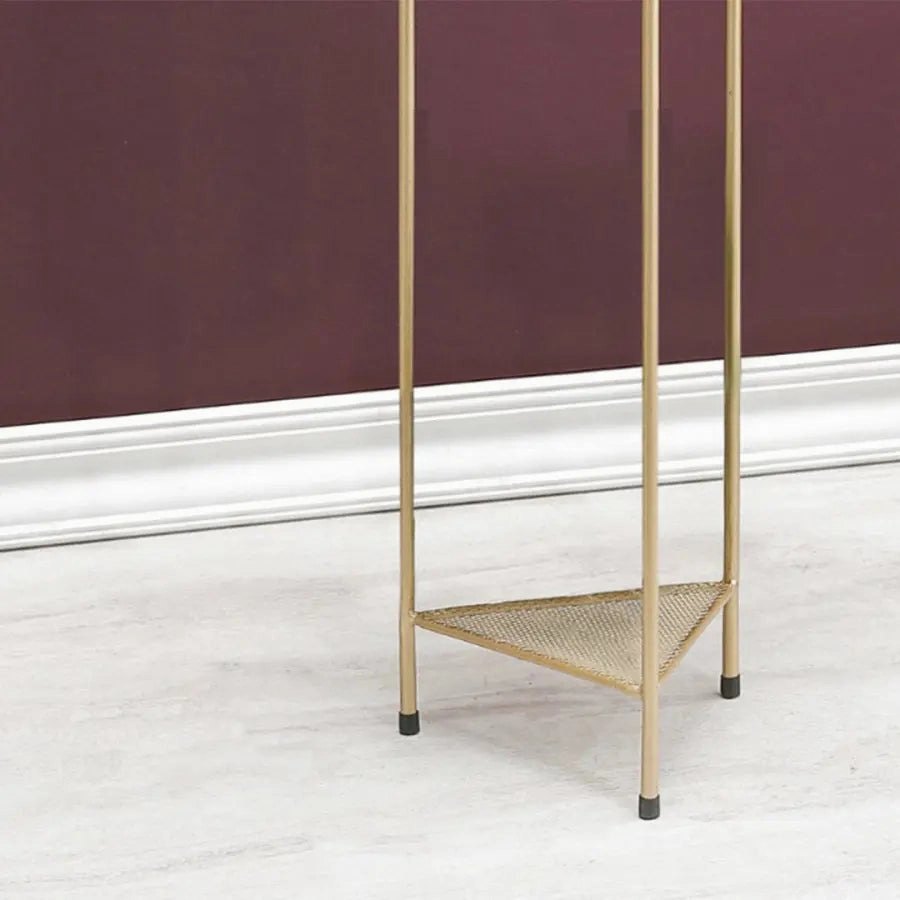 81cm Gold & Blue Metal Plant Stand