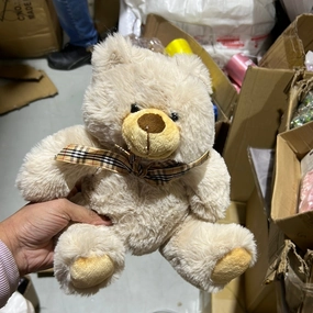 8?? Light brown bear bow tie toy stuffed animal FY23119 artificial flower bouquet  
