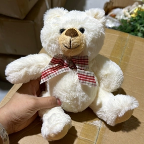 8 Cream bear bow tie toy stuffed animal FY23119 realistic flower bouquet  