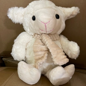 8  sitting lamb toy stuffed animal FY23149 realistic flower bouquet  