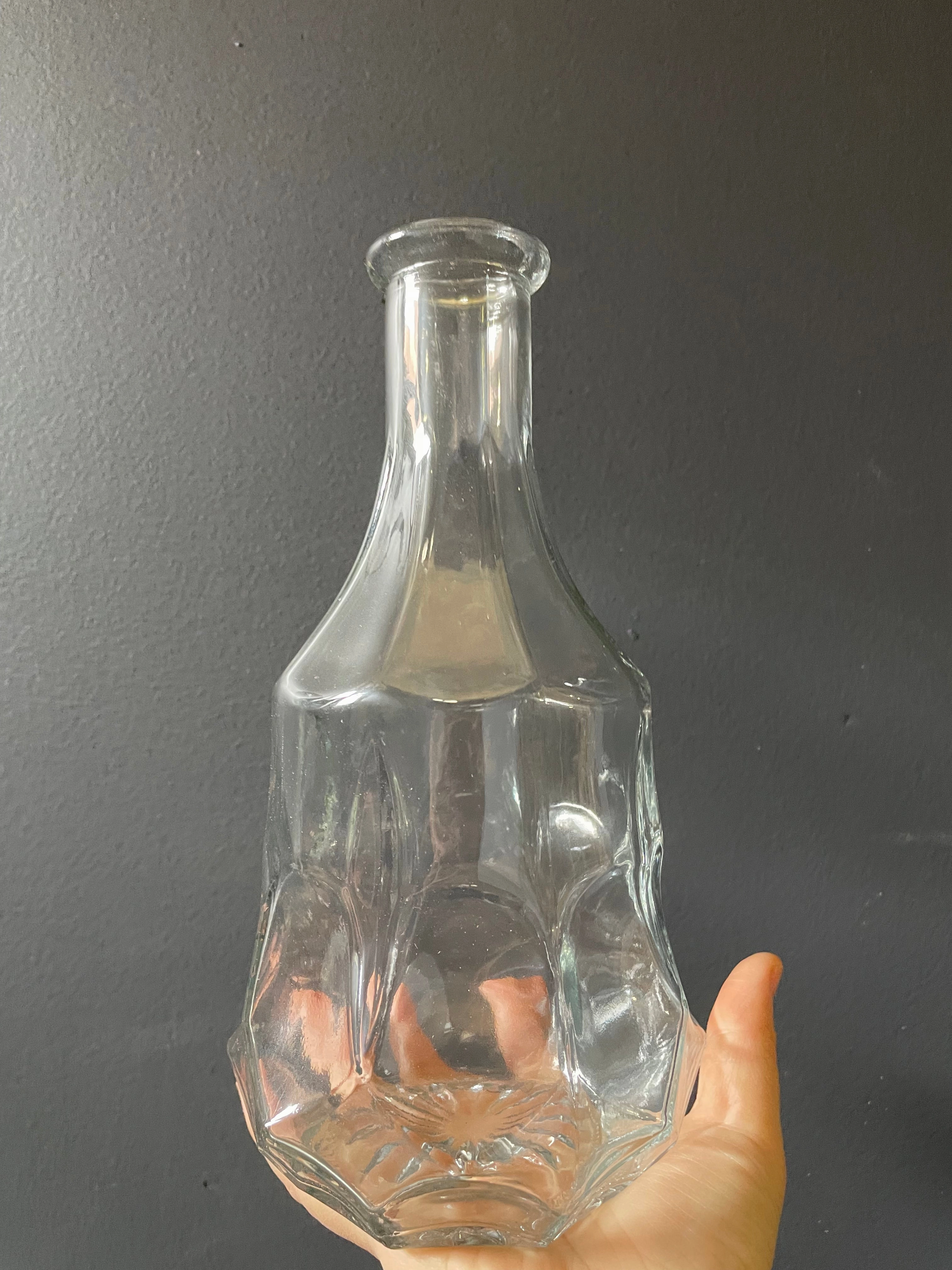 8 Tall Clear Bud Vase Glass with pattern