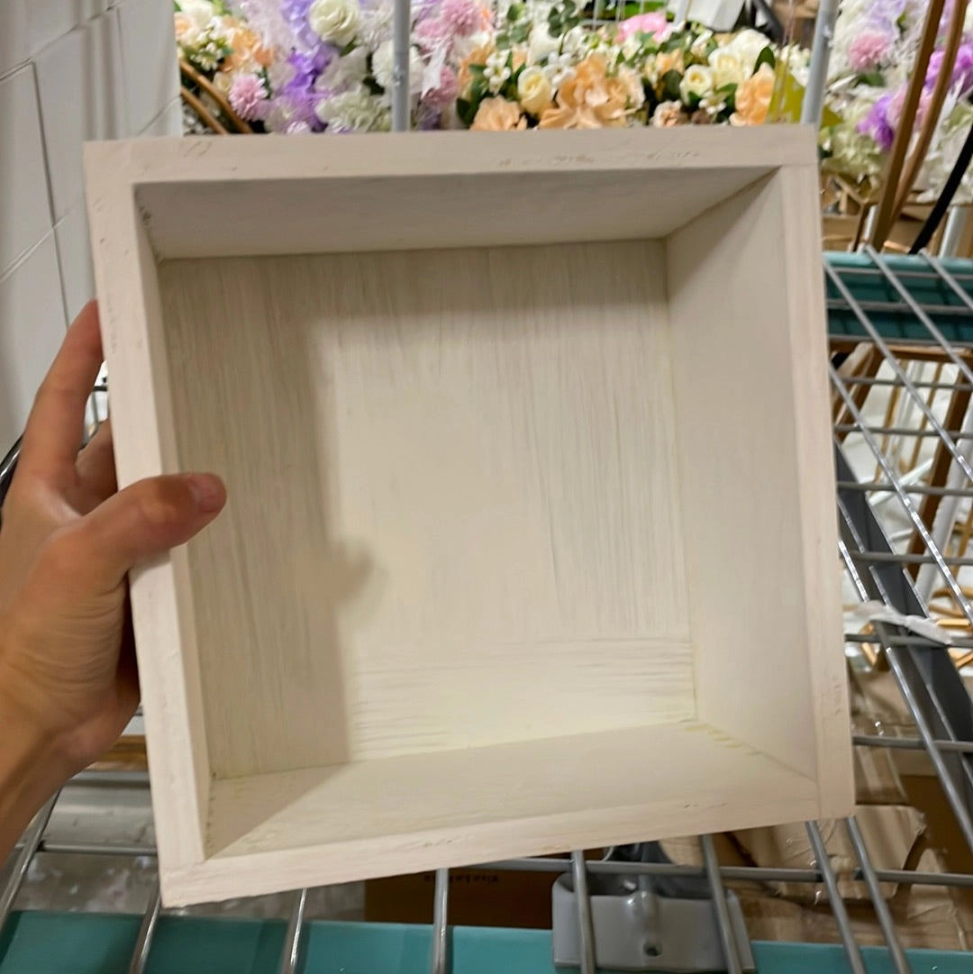 8 wide Wood Box Long and Low Vase