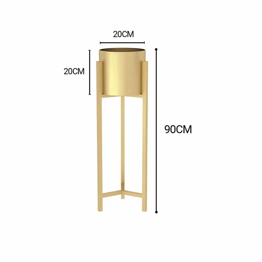 90cm Gold Metal Plant Stand