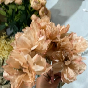 9 HEAD peonies BUNCH (brown) realistic flower bouquet  