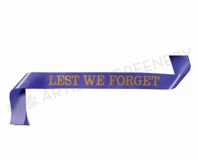 "Lest We Forget" Ribbon 5cm thick x 80cm long,garden field mower
