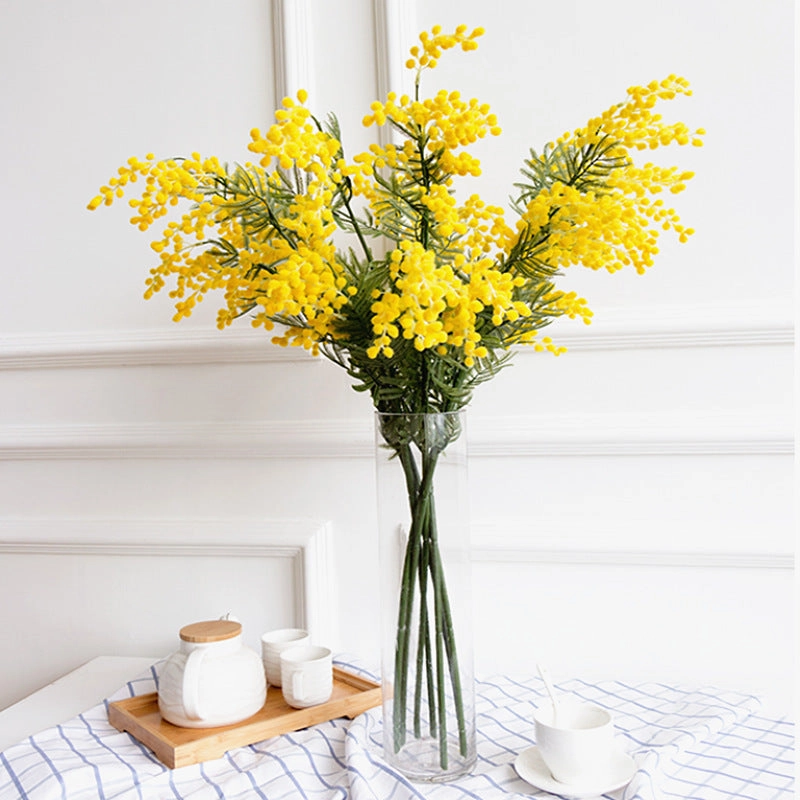 Acacia Artificial Silk Flower Stem Yellow ACACIA001